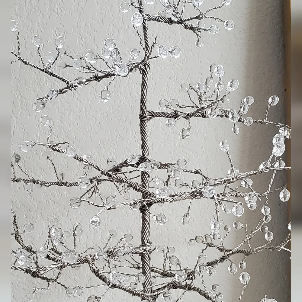 Crate&Barrel Silver Crystal Tree Accent